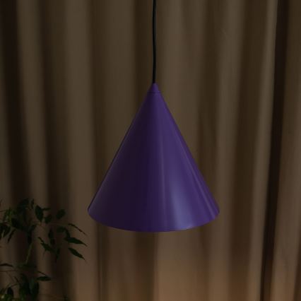 Κρεμαστό φωτιστικό με καλώδιο ETNA II 1xE27/15W/230V διάμ. 25 cm μωβ