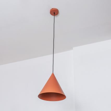 Κρεμαστό φωτιστικό με καλώδιο ETNA II 1xE27/15W/230V, διάμ. 25 εκ., πορτοκαλί