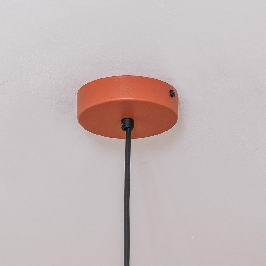 Κρεμαστό φωτιστικό με καλώδιο ETNA II 1xE27/15W/230V, διάμ. 25 εκ., πορτοκαλί