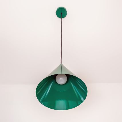 Κρεμαστό φωτιστικό με καλώδιο ETNA II 1xE27/15W/230V, διάμ. 25 εκ., πράσινο
