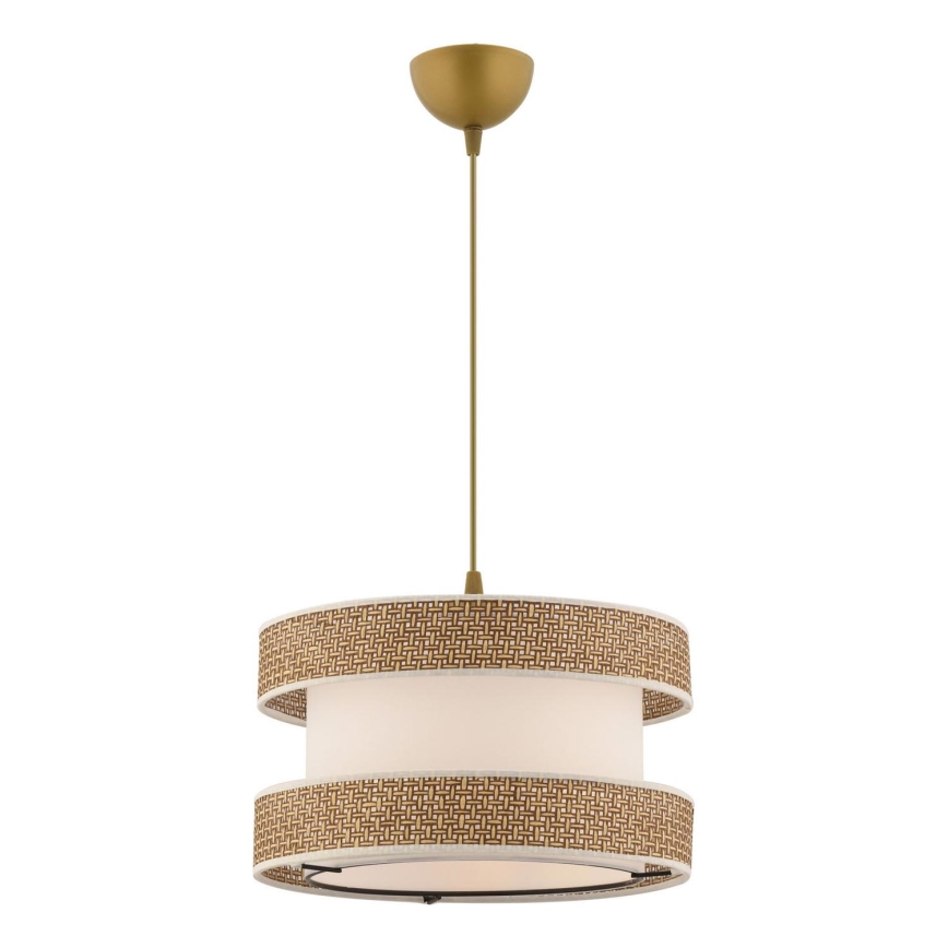 Κρεμαστό φωτιστικό με καλώδιο HALO 1xE27/60W/230V κρεμ/μπεζ