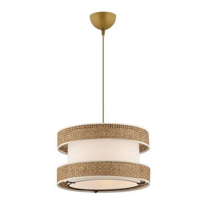 Κρεμαστό φωτιστικό με καλώδιο HALO 1xE27/60W/230V κρεμ/μπεζ