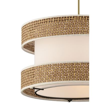 Κρεμαστό φωτιστικό με καλώδιο HALO 1xE27/60W/230V κρεμ/μπεζ