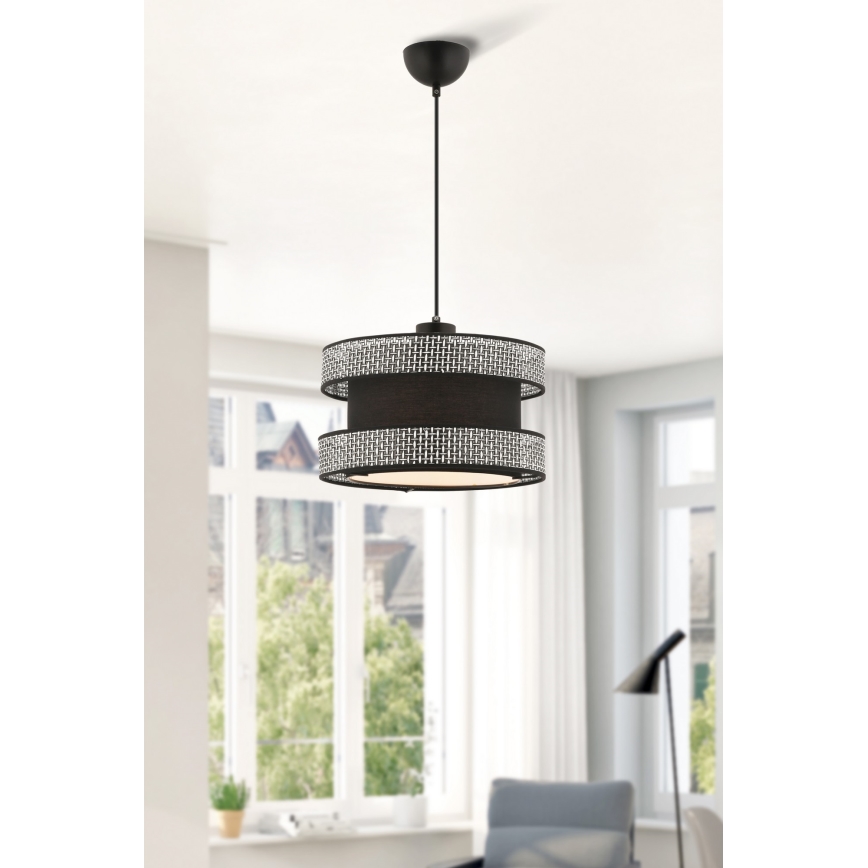 Κρεμαστό φωτιστικό με καλώδιο HALO 1xE27/60W/230V μαύρο/γκρι