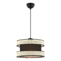 Κρεμαστό φωτιστικό με καλώδιο HALO 1xE27/60W/230V μαύρο/εκρού