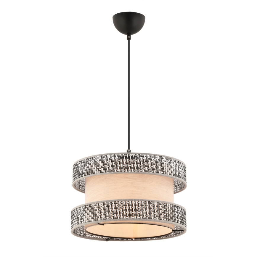 Κρεμαστό φωτιστικό με καλώδιο HALO 1xE27/60W/230V μπεζ/γκρι