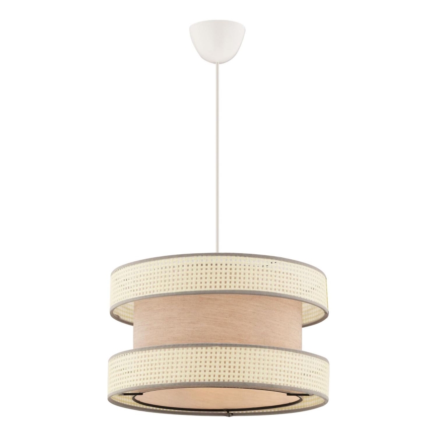 Κρεμαστό φωτιστικό με καλώδιο HALO 1xE27/60W/230V μπεζ/κρεμ