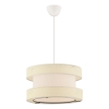 Κρεμαστό φωτιστικό με καλώδιο HALO 1xE27/60W/230V σε εκρού χρώμα