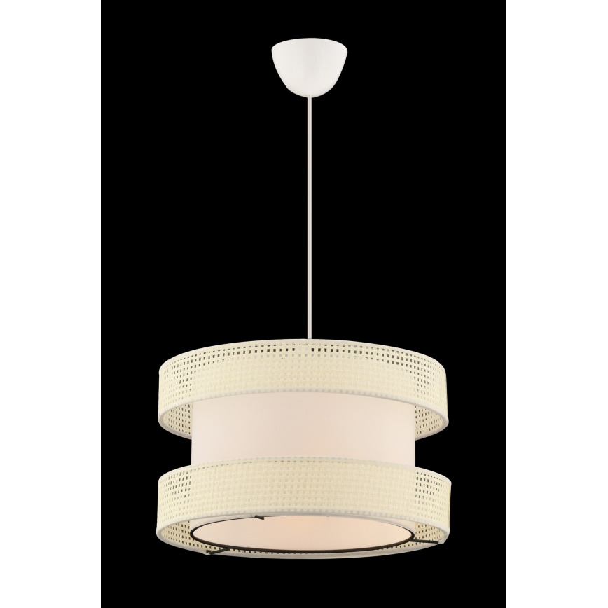 Κρεμαστό φωτιστικό με καλώδιο HALO 1xE27/60W/230V σε εκρού χρώμα