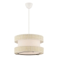 Κρεμαστό φωτιστικό με καλώδιο HALO 1xE27/60W/230V σε κρεμ απόχρωση