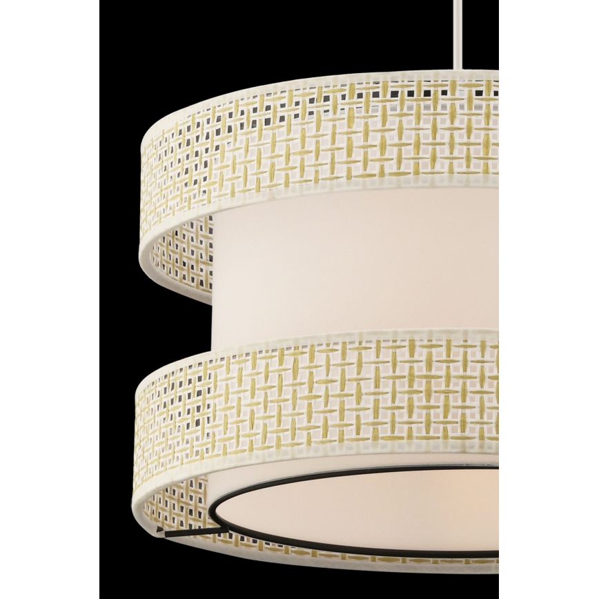 Κρεμαστό φωτιστικό με καλώδιο HALO 1xE27/60W/230V σε κρεμ απόχρωση