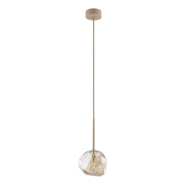Κρεμαστό φωτιστικό με καλώδιο LAVA 1xG9/8W/230V μπεζ/καπνιστό μπεζ