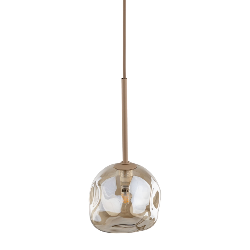 Κρεμαστό φωτιστικό με καλώδιο LAVA 1xG9/8W/230V μπεζ/καπνιστό μπεζ