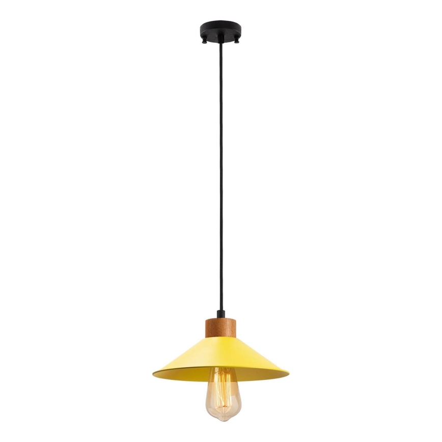 Κρεμαστό φωτιστικό με καλώδιο MANAVGAT 1xE27/40W/230V κίτρινο/καφέ