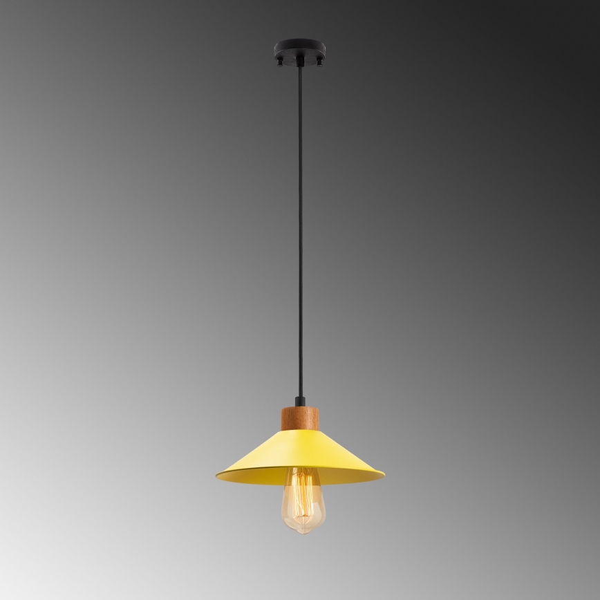 Κρεμαστό φωτιστικό με καλώδιο MANAVGAT 1xE27/40W/230V κίτρινο/καφέ