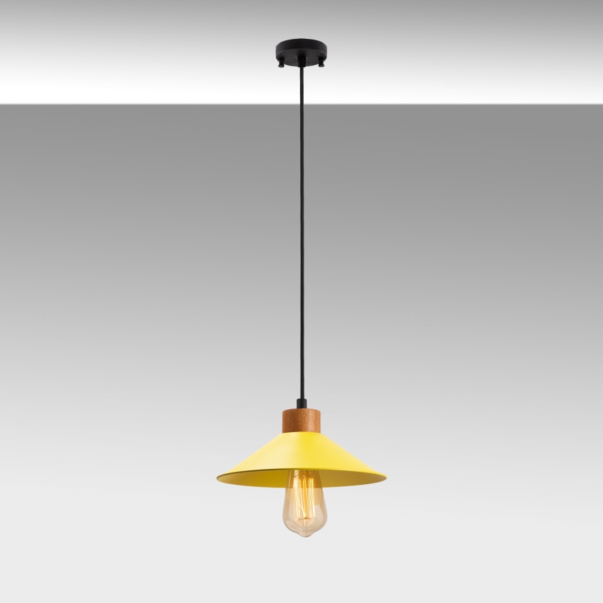 Κρεμαστό φωτιστικό με καλώδιο MANAVGAT 1xE27/40W/230V κίτρινο/καφέ