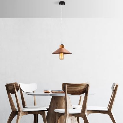 Κρεμαστό φωτιστικό με καλώδιο MANAVGAT 1xE27/40W/230V χάλκινο/καφέ