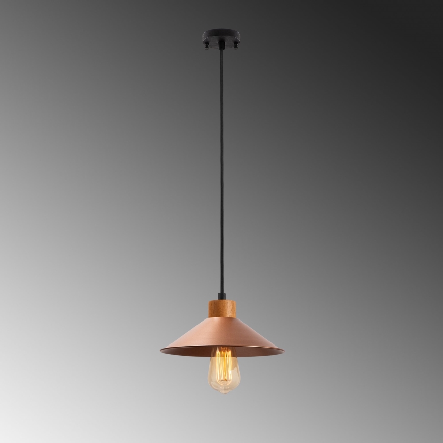 Κρεμαστό φωτιστικό με καλώδιο MANAVGAT 1xE27/40W/230V χάλκινο/καφέ