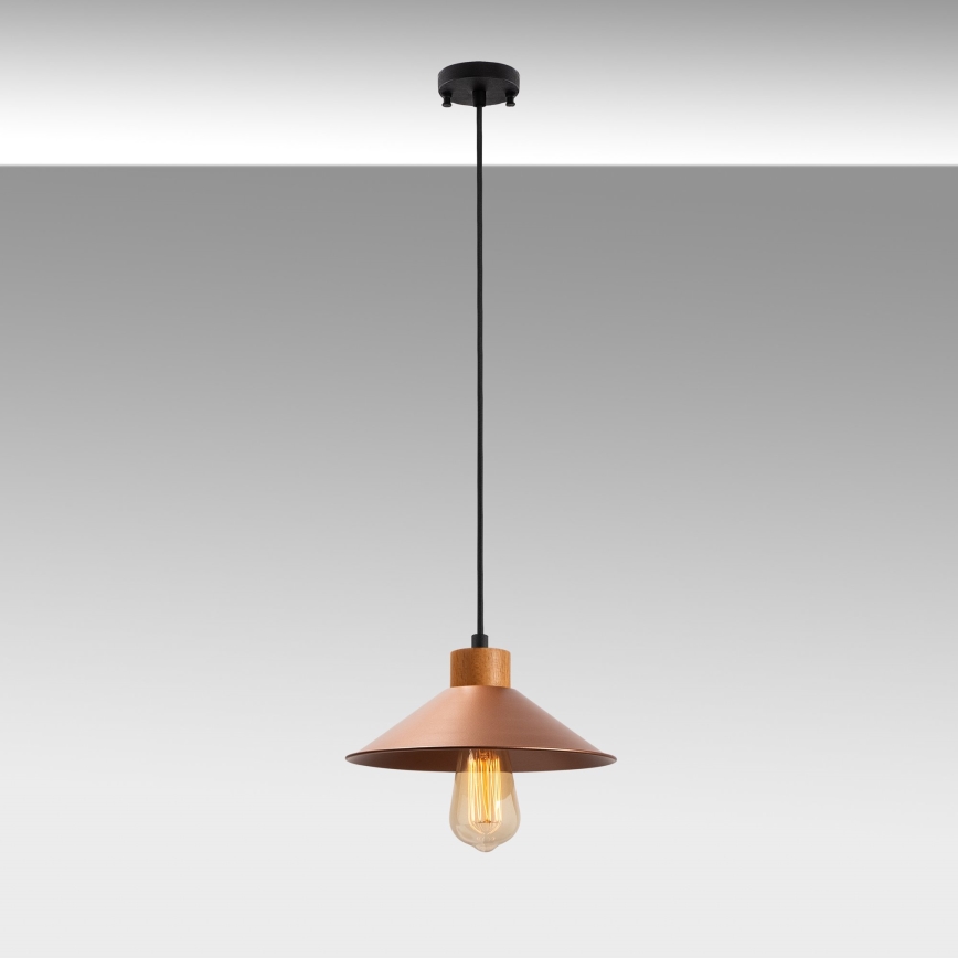 Κρεμαστό φωτιστικό με καλώδιο MANAVGAT 1xE27/40W/230V χάλκινο/καφέ