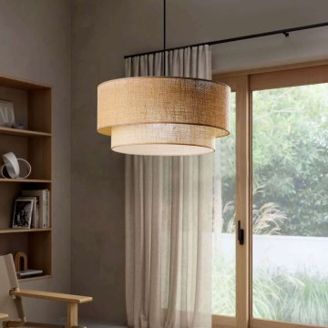 Κρεμαστό φωτιστικό με καλώδιο NATURA 1xE27/40W/230V καφέ
