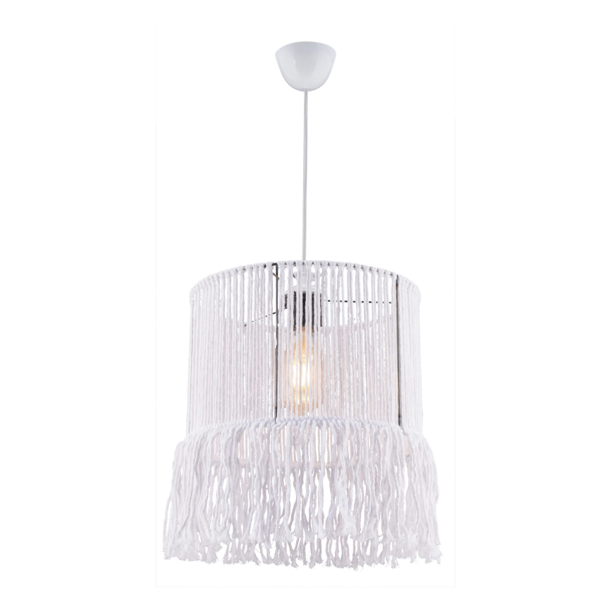 Κρεμαστό φωτιστικό με καλώδιο NESS MACRAME 1xE27/40W/230V λευκό