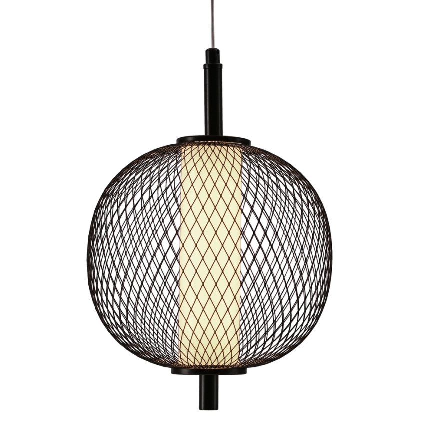 Κρεμαστό φωτιστικό με καλώδιο PUMA LED/10W/230V, Ø 20 cm, μαύρο
