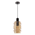 Κρεμαστό φωτιστικό με καλώδιο RADON 1xE27/40W/230V καπνιστό μπεζ