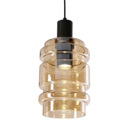 Κρεμαστό φωτιστικό με καλώδιο RADON 1xE27/40W/230V καπνιστό μπεζ