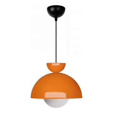Κρεμαστό φωτιστικό με καλώδιο SALVA 1xE27/15W/230V πορτοκαλί