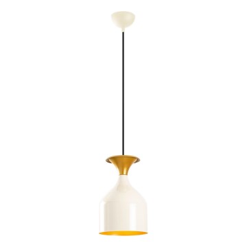 Κρεμαστό φωτιστικό με καλώδιο SIVANI 1xE27/40W/230V λευκό/χάλκινο