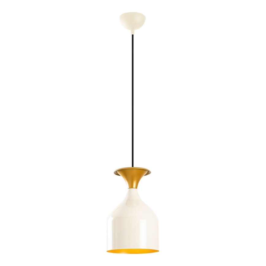 Κρεμαστό φωτιστικό με καλώδιο SIVANI 1xE27/40W/230V λευκό/χάλκινο