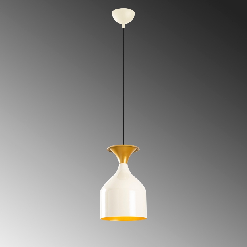 Κρεμαστό φωτιστικό με καλώδιο SIVANI 1xE27/40W/230V λευκό/χάλκινο