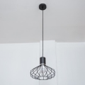 Κρεμαστό φωτιστικό με καλώδιο SOLANO 1xE27/15W/230V μαύρο/γυαλιστερό χρώμιο