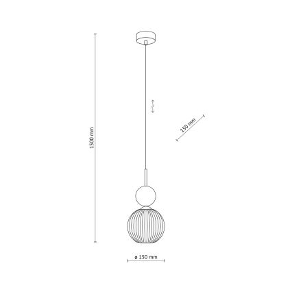 Κρεμαστό φωτιστικό με καλώδιο SOPHIA 1xE14/10W/230V μαύρο/πράσινο/καπνιστό μπεζ