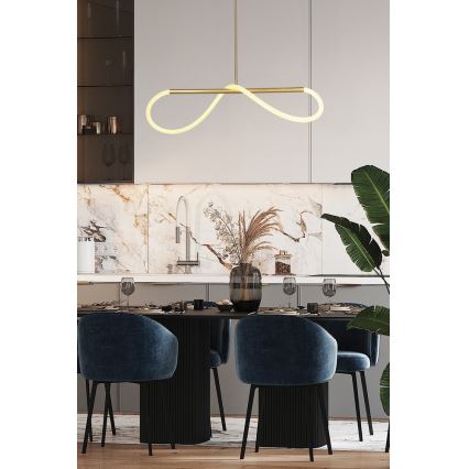 Κρεμαστό φωτιστικό με καλώδιο SUPREME LED/22W/230V 100 cm χρυσό