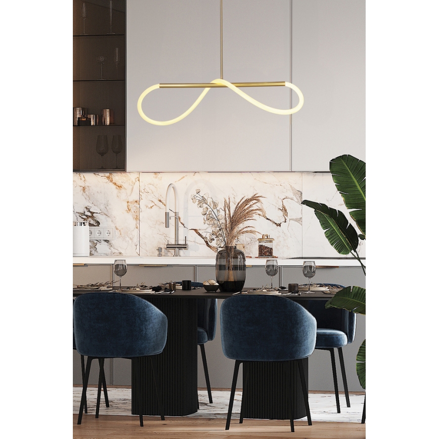 Κρεμαστό φωτιστικό με καλώδιο SUPREME LED/22W/230V 100 cm χρυσό