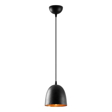 Κρεμαστό φωτιστικό με καλώδιο TATTOO 1xE27/40W/230V Ø 16 cm μαύρο