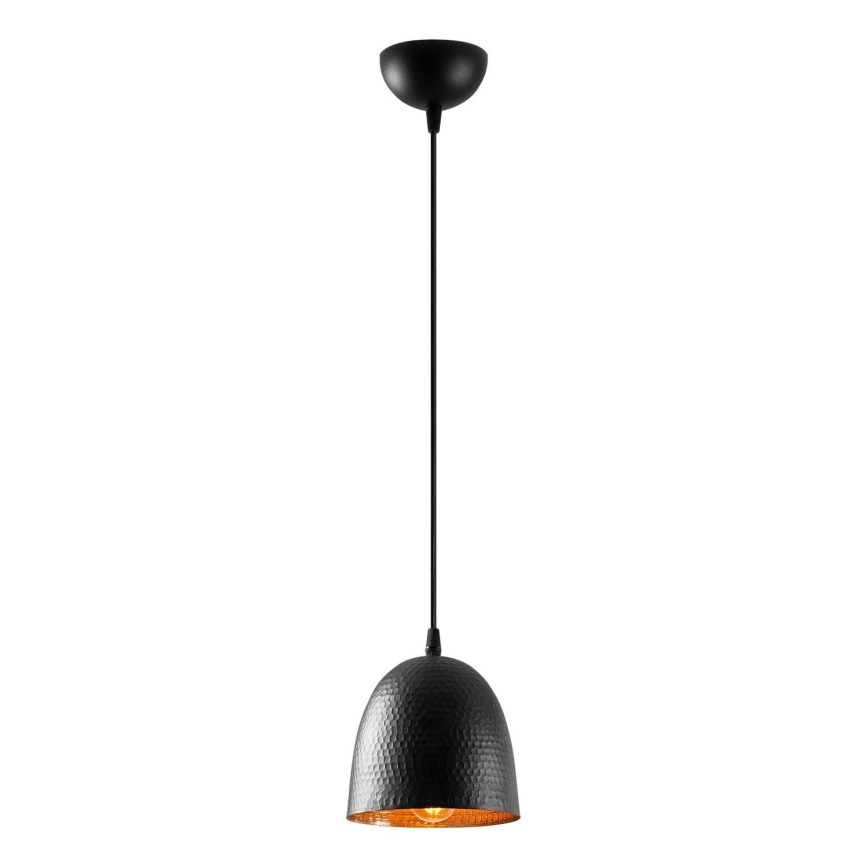 Κρεμαστό φωτιστικό με καλώδιο TATTOO 1xE27/40W/230V Ø 16 cm μαύρο