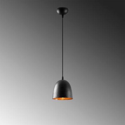 Κρεμαστό φωτιστικό με καλώδιο TATTOO 1xE27/40W/230V Ø 16 cm μαύρο