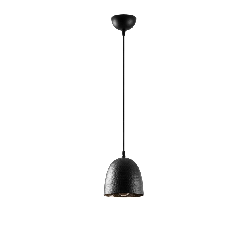 Κρεμαστό φωτιστικό με καλώδιο TATTOO 1xE27/40W/230V Ø 16 cm μαύρο