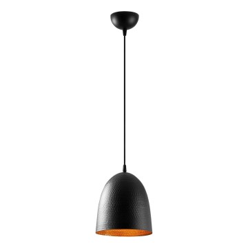 Κρεμαστό φωτιστικό με καλώδιο TATTOO 1xE27/40W/230V, διάμετρος 20 cm, μαύρο