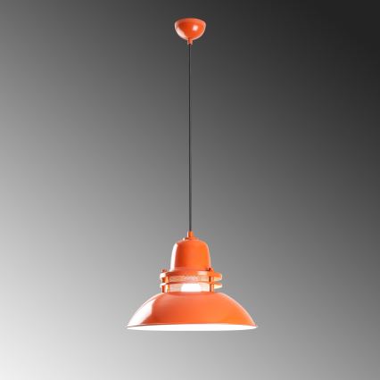 Κρεμαστό φωτιστικό με καλώδιο TIBET 1xE27/40W/230V πορτοκαλί