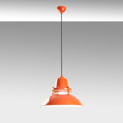 Κρεμαστό φωτιστικό με καλώδιο TIBET 1xE27/40W/230V πορτοκαλί