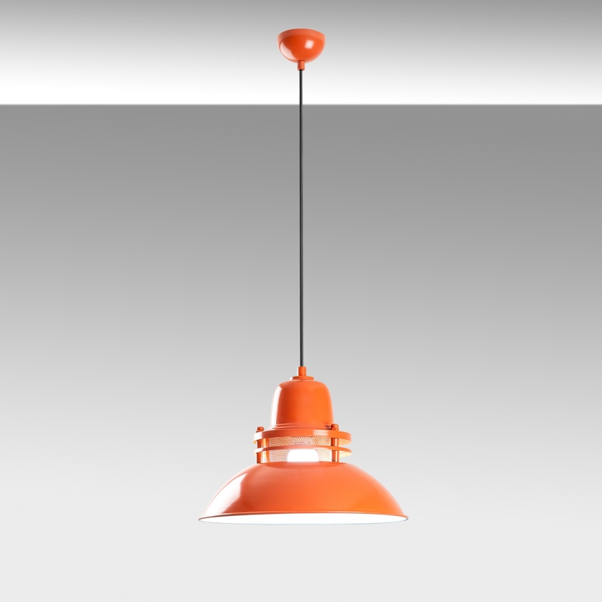 Κρεμαστό φωτιστικό με καλώδιο TIBET 1xE27/40W/230V πορτοκαλί