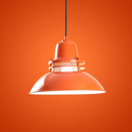 Κρεμαστό φωτιστικό με καλώδιο TIBET 1xE27/40W/230V πορτοκαλί