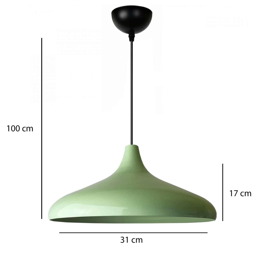 Κρεμαστό φωτιστικό με καλώδιο VULCANO 1xE27/40W/230V πράσινο
