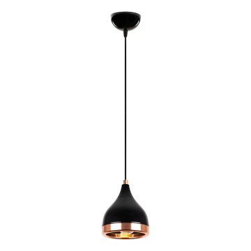 Κρεμαστό φωτιστικό με καλώδιο YILDO 1xE27/40W/230V μαύρο/χάλκινο