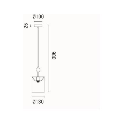 Κρεμαστό φωτιστικό οροφής 1xE14/15W/230V