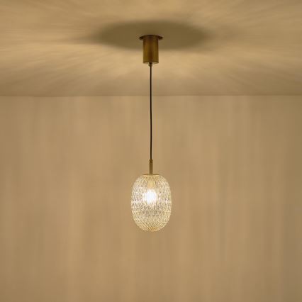 Κρεμαστό φωτιστικό οροφής 1xE14/25W/230V διαφανές διάμετρος 15 cm