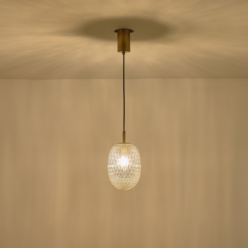 Κρεμαστό φωτιστικό οροφής 1xE14/25W/230V διαφανές διάμετρος 15 cm